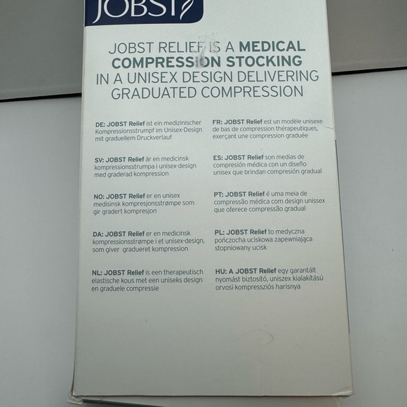 NEW Jobst Relief Comp. 20-30 mmHg X-Large Knee High Stockings Support Beige - Picture 3 of 10